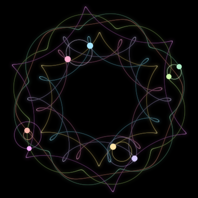 Paths of #2604_8, a 8-body orbit