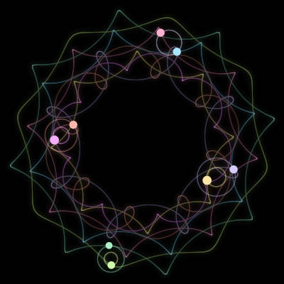 Paths of #2640_8, a 8-body orbit