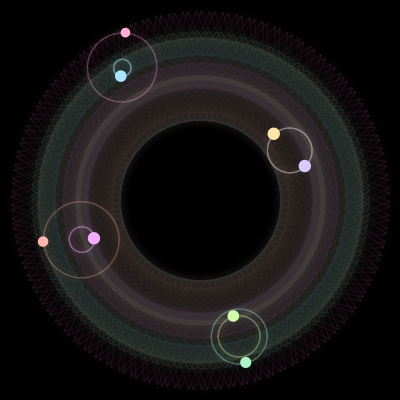Paths of #2644_8, a 8-body orbit