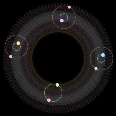 Paths of #2686_8, a 8-body orbit