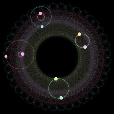 Paths of #2722_8, a 8-body orbit
