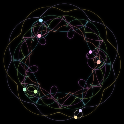 Paths of #2723_8, a 8-body orbit