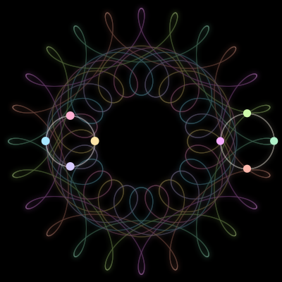 Paths of #273_8, a 8-body orbit