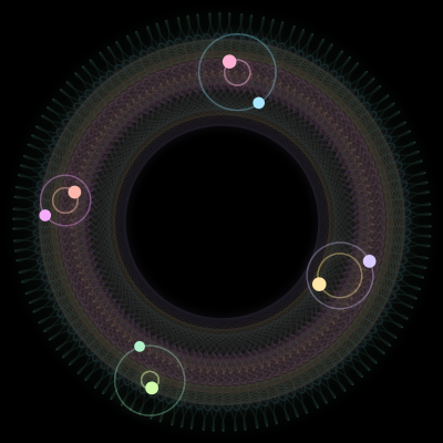 Paths of #2731_8, a 8-body orbit