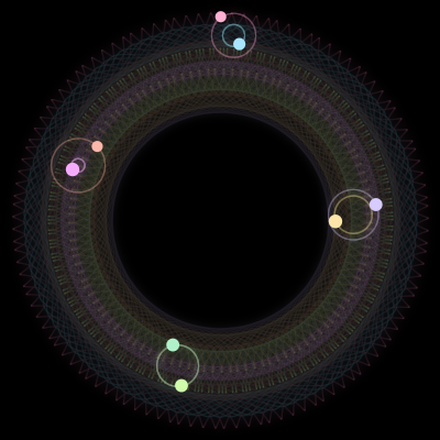 Paths of #2819_8, a 8-body orbit
