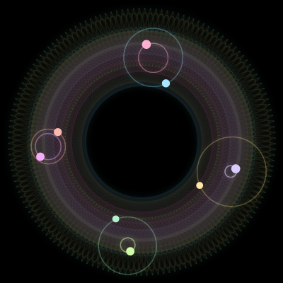 Paths of #2821_8, a 8-body orbit