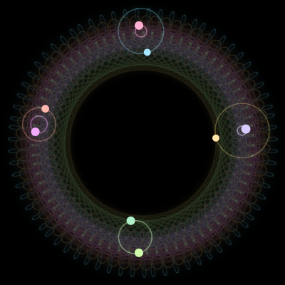Paths of #2911_8, a 8-body orbit