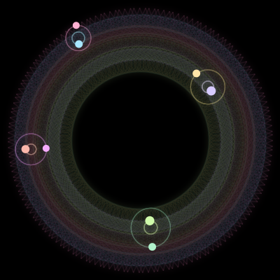 Paths of #2940_8, a 8-body orbit