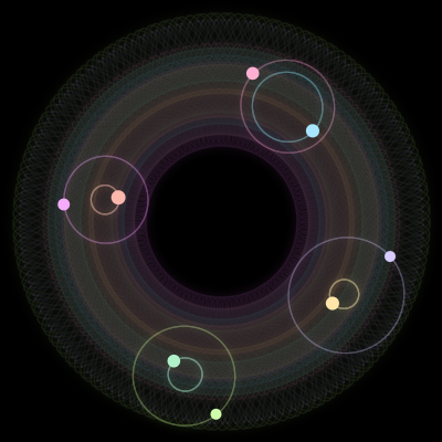 Paths of #2954_8, a 8-body orbit