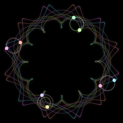 Paths of #2957_8, a 8-body orbit
