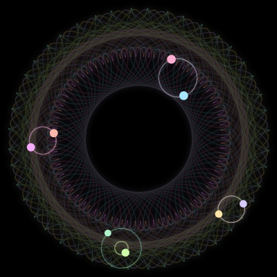 Paths of #2966_8, a 8-body orbit