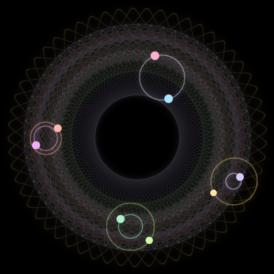 Paths of #2967_8, a 8-body orbit
