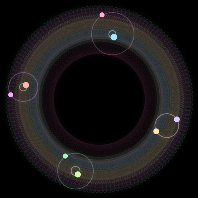 Paths of #3021_8, a 8-body orbit