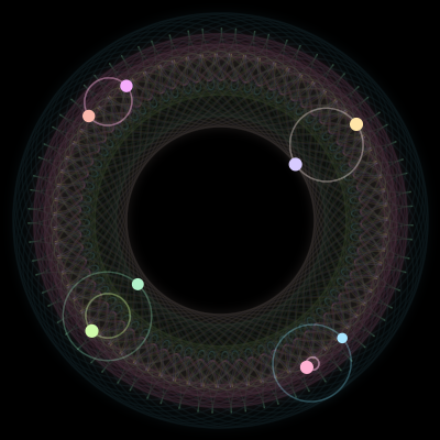 Paths of #3024_8, a 8-body orbit