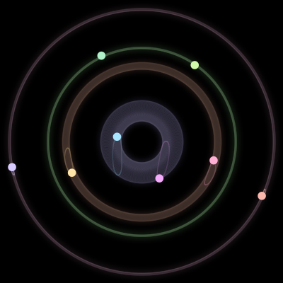 Paths of #3035_8, a 8-body orbit