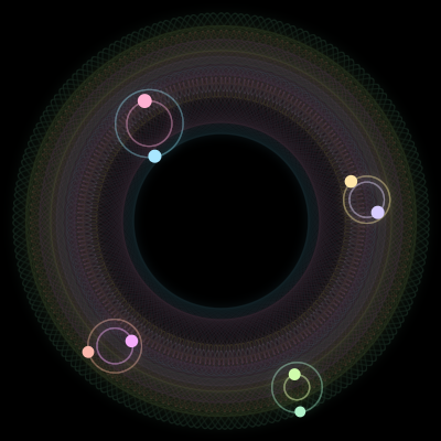 Paths of #3055_8, a 8-body orbit
