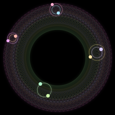 Paths of #3108_8, a 8-body orbit