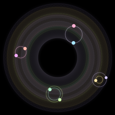 Paths of #3151_8, a 8-body orbit