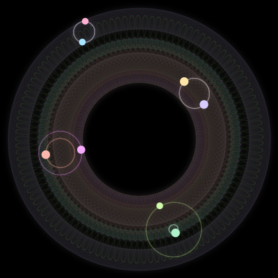 Paths of #3174_8, a 8-body orbit