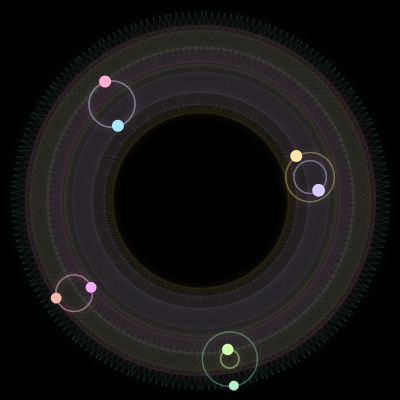 Paths of #3432_8, a 8-body orbit