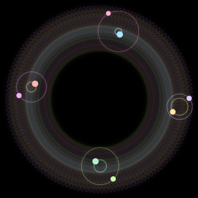 Paths of #3439_8, a 8-body orbit