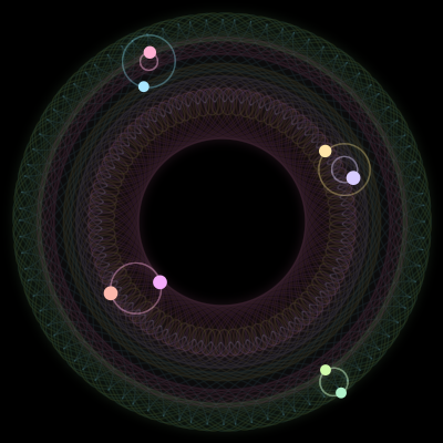 Paths of #3445_8, a 8-body orbit
