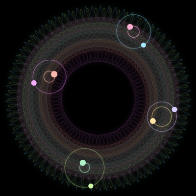 Paths of #3465_8, a 8-body orbit