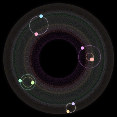 Paths of #3518_8, a 8-body orbit
