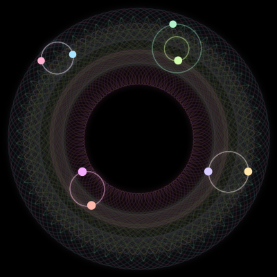 Paths of #3883_8, a 8-body orbit