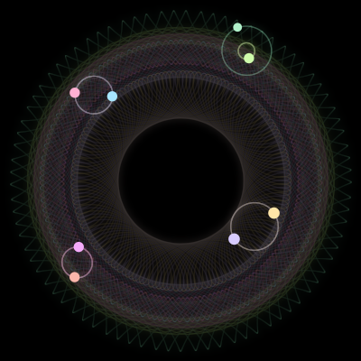 Paths of #3958_8, a 8-body orbit