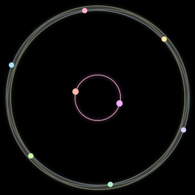 Paths of #400_8, a 8-body orbit