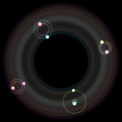 Paths of #4048_8, a 8-body orbit
