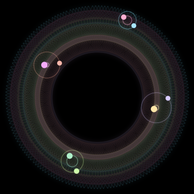 Paths of #4232_8, a 8-body orbit