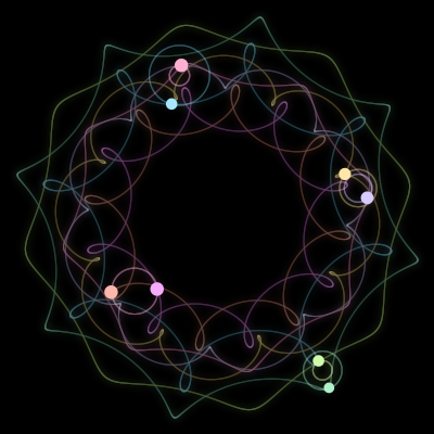 Paths of #4260_8, a 8-body orbit