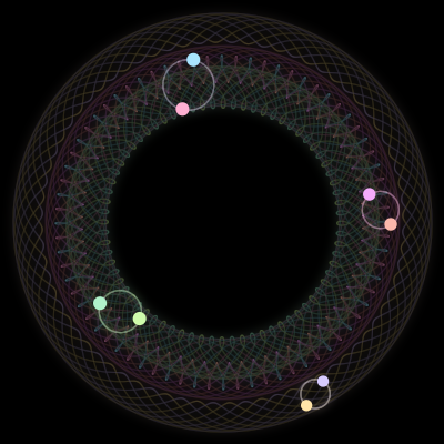 Paths of #435_8, a 8-body orbit