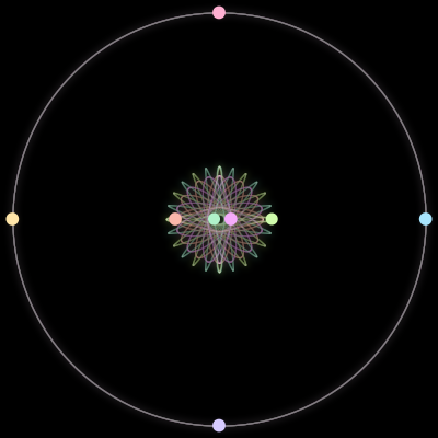 Paths of the 8 bodies of #444_8