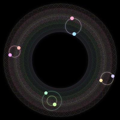 Paths of the 8 bodies of #457_8