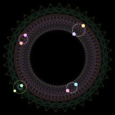 Paths of #475_8, a 8-body orbit