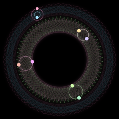 Paths of #477_8, a 8-body orbit