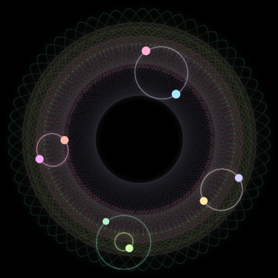Paths of #496_8, a 8-body orbit
