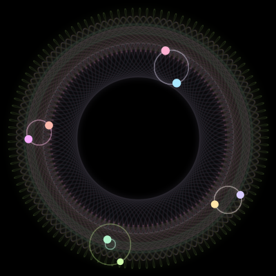 Paths of #504_8, a 8-body orbit