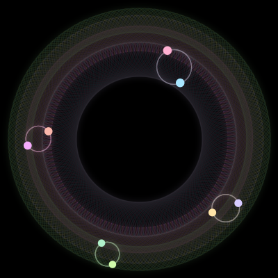 Paths of #526_8, a 8-body orbit