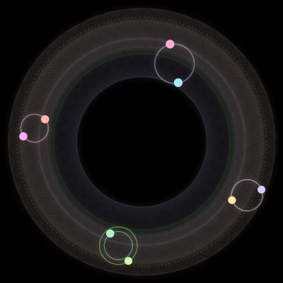Paths of #531_8, a 8-body orbit