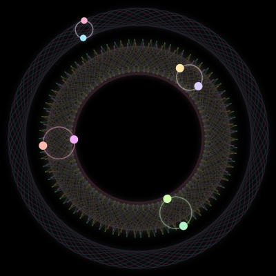 Paths of #535_8, a 8-body orbit