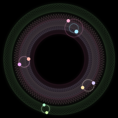Paths of #544_8, a 8-body orbit
