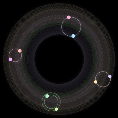 Paths of #547_8, a 8-body orbit