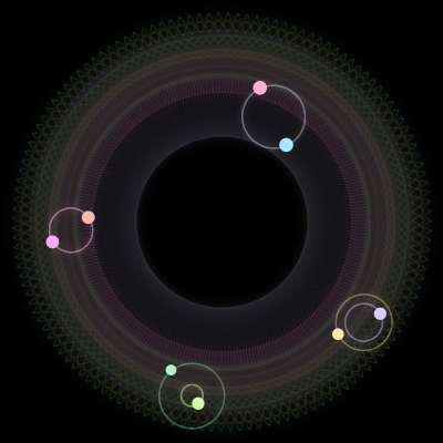 Paths of #566_8, a 8-body orbit