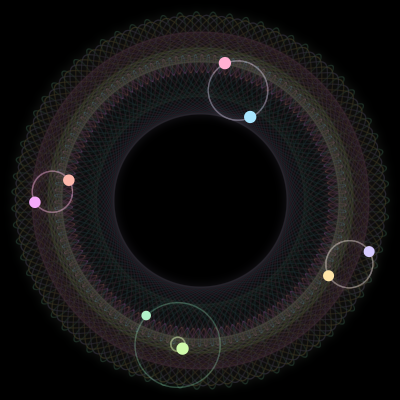 Paths of #577_8, a 8-body orbit