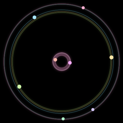 Paths of #579_8, a 8-body orbit