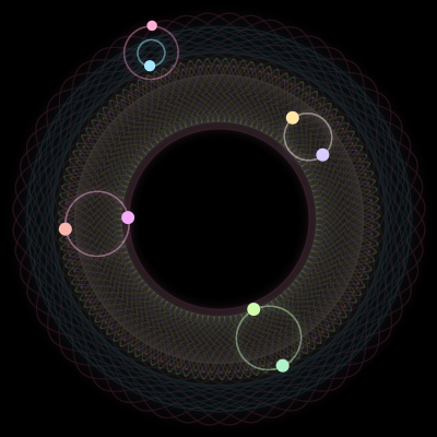 Paths of the 8 bodies of #594_8